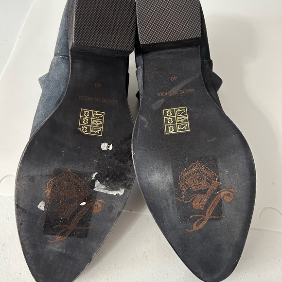 Free People Charm Double V Gray Suede Ankle Boots Booties NWOB Size 9 - Picture 3 of 10